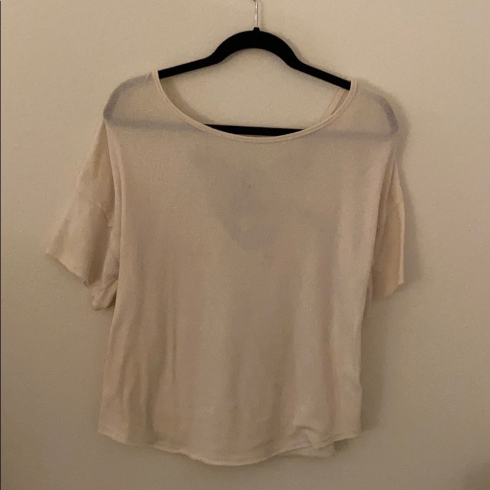 Cream knit blouse